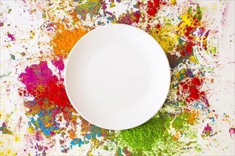 Dish blurs different bright dry colors