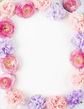 Pastel floral rectangular frame
