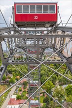 Red wagon of the Vienna Giant Ferris Wheel