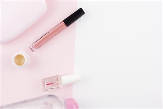 Cosmetics composition pink colours