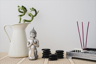Relaxing composition with buddha figure