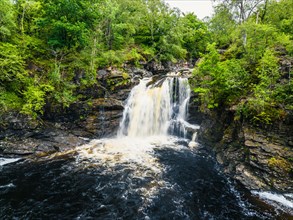 Falls of Falloch from a drone