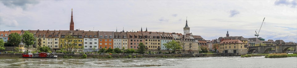 Panoramic photo of the Main promenade with colourful buildings