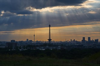 Early morning view of the city centre from Teufelsberg