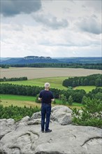 View from Rauenstein towards Koenigstein Fortress