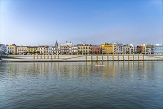 The colourful houses of the Triana district on the Guadalquivir River