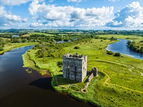 Threave Castle from a drone