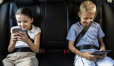 Little children using new technologies