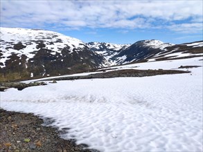 Snow-covered mountain landscape