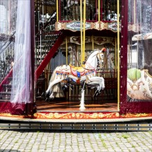 Horse carousel at the Duesseldorf Rheinkirmes