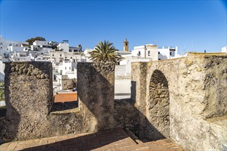 Casa del Mayorazgo watchtower and the white houses of Vejer de la Frontera