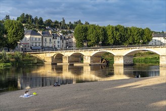 Riverbank and bridge over the Vienne River