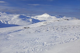 Snow covered mountains and Frooarheioi
