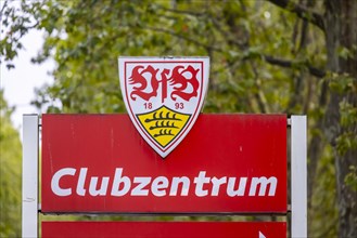 Club centre of VfB Stuttgart with club crest