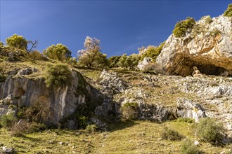 Landscape along the hiking trail of the Rio Bailon near Zuheros