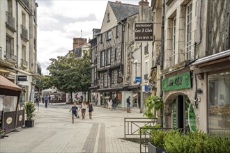 Pedestrian zone in the historic old town of Blois