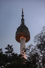 N Seoul Tower in the evening