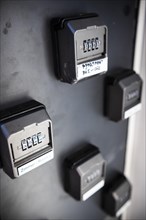 Combination locks for deposited keys for access to rooms in a hotel hostel in Duesseldorf