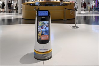 Self-driving advertising robot Shopping centre Information Digital