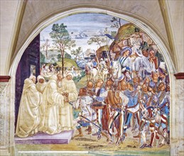 Benedict receives the Gothic King Totila