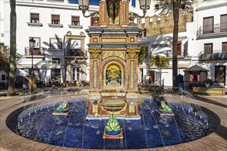 Fountain in Plaza Espana Square