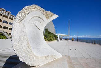 Modern sculpture on the seafront Nazario Sauro