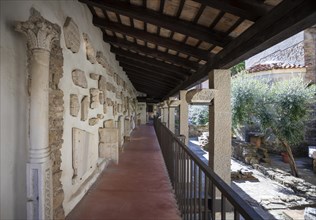 Ancient fragments of sculptures in the Grado Lapidarium