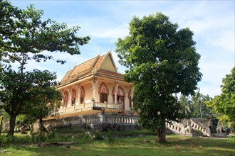 A Cambodian Wat or Budddhist Temple in Koh Sdach Island