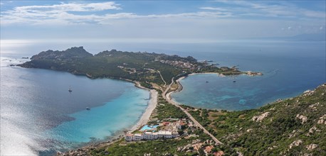 View over the Spiaggia del Due Mari to Capo Testa
