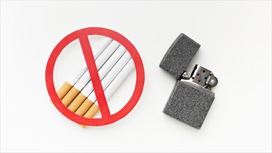 Cigarettes with lighter message stop habit