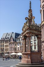 Historic Renaissance-style market fountain on the market square