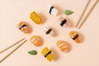 Geometric with sushi
