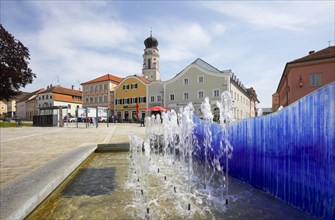 Town square with fountain