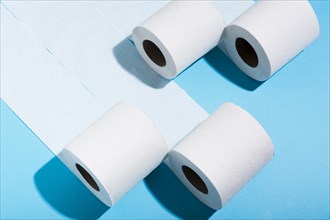 High angle rolls toilet paper