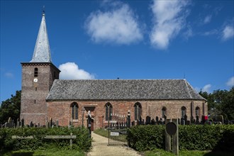 Sint Janskerk with cemetery in Hoorn on the North Sea island of Terschelling