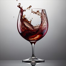 Wine is poured into elegant wine glasses