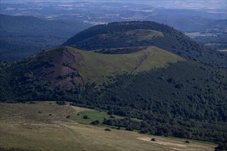 View from the Puy de Dome to the Chaine des Puys