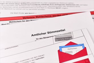 German ballot paper for public decision