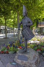 Sculpture Guard Drummer of the Mainz Prinzengarde at Schillerplatz