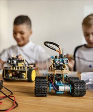 Children making robot