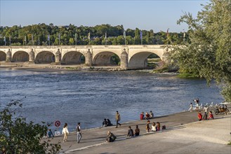 Pont Wilson Bridge and the Loire in Tours