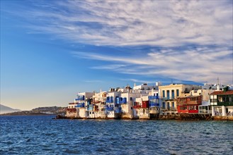 Seafront Little Venice of Mykonos main town or Chora
