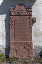 Epitaph from 1806 at the former abbey of the Cistercian monks