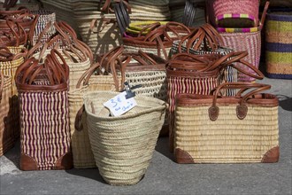 Market stall with bags