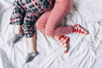 Women colored pajamas socks sleeping bed