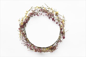 Circle from field flowers