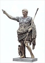 The statue of Augustus in the Vatican Museum in Rome