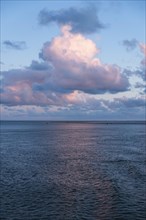 Cloudy sky over the North Sea near Terschelling
