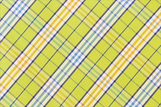 Green gingham textile texture background
