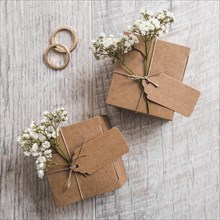 Weeding rings with cardboard boxes wooden plank
